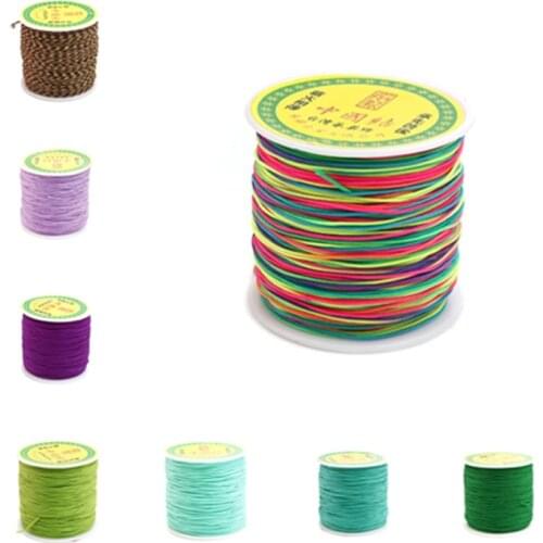 1 Roll 0.8mm Colorful Polyester Thread Beads Cords For DIY Making Bracelets Bohemian Style Handmade Fashion Jewelry Gifts