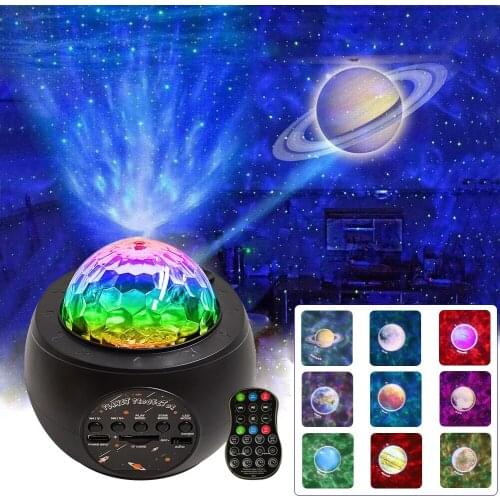 Galaxy Starry Sky Projector Night Light Child Blueteeth USB Music Player Star Night Light Romantic Projection Lamp For Kids Gift