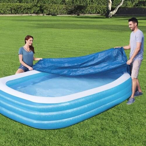 Rectangular Pool Cover Rainproof Windproof Dust Resistant Sun Protection For Swimming Pool MC889