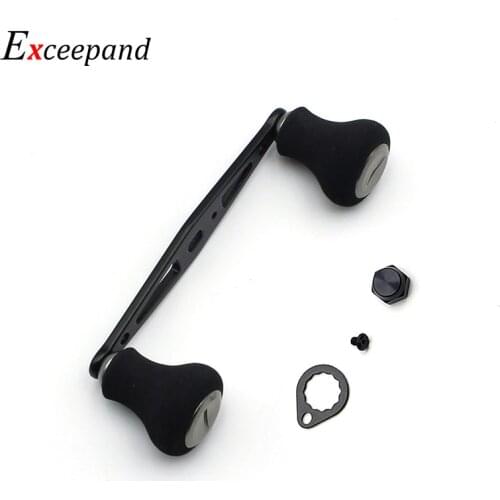 Exceepand 100mm Black EVA Super Power Fishing Reel Handle Replacement for Abu Garcia Daiwa Low Profile Baitcasting Reel Grips