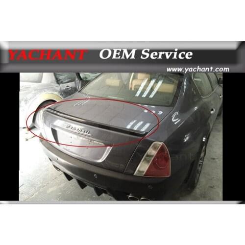 Car-Styling Auto Accessories FRP Fiber Glass Rear Spoiler Fit For 2004-2012 Quattroporte M139 WA Style Rear Trunk Spoiler Wing