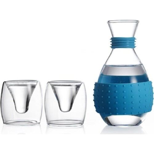 150ML Wine Set Vodka Hip Flask Bottle 15ML 45ML Positive and Negative Spirit Bar Home Bar Sets Pot Wine Sake Hip Flask and Cup