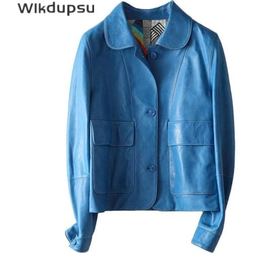 Женские кожаные куртки WLKDUPSU China At AliExpress