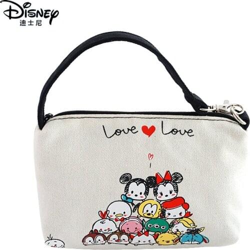 Disney Genuine Mickey Mouse Women Handbag Cartoon Minnie Hobos Fashion Lady Multifunction Cosmetic Bag storage Bags