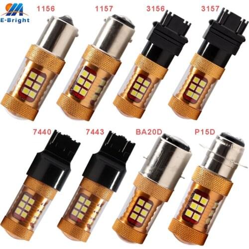 1PC P21W BA15S BAY15D 3030 28SMD LED Turn Lights t25 P27/5W 3156 3157 T20 W21/5W 7440 7443 BA20D P15D For Cars Motorcycle