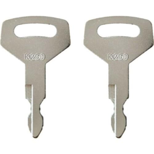2pc keys K250 2420WL2420 fits Kobelco For Kawasaki For Case Excavator Wheel Loaders Free Shipping