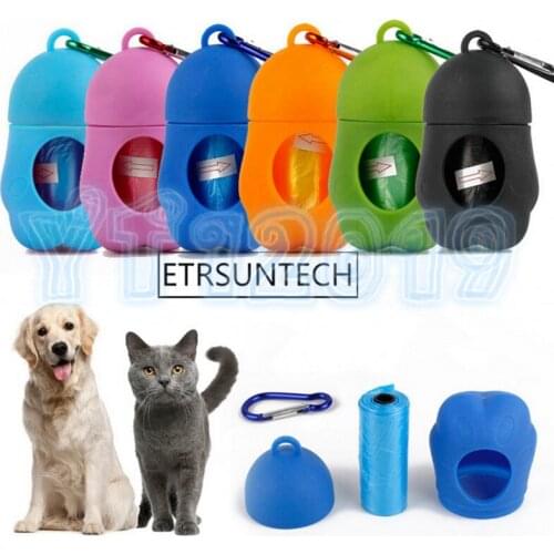200pcs Pet Garbage Bag Dog Pick Up Toilet Cat Puppy Dispenser Poop Bag Set Garbage Bags Carrier Holder Animal Waste Picker