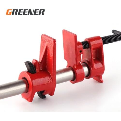 3/4 Inch Heavy Duty Pipe Clamp for Woodworking Wood Gluing Pipe Clamp Steel Cast Iron Pipe Clamp Fixture Carpenter Hand Tool