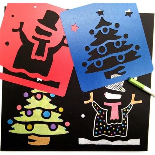 6Pcs Children Multi Shaped Plastic Rulers Painting Drawing Template Stencil Kids Children Learning Art Tool Colorful Drawing Toy