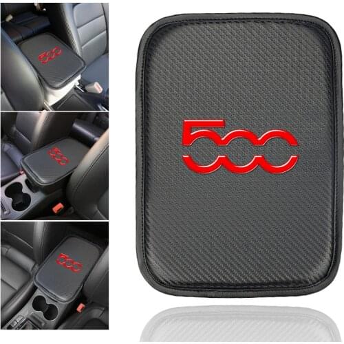 Car armrest box cover arm rest cushion accessories for fiat 500 punto abarth stilo ducato Decoration Protective Armrest Box Pad