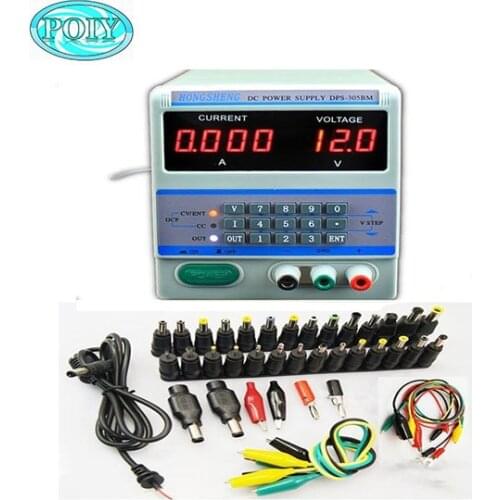 DPS-305BM 220V / 110V 4Ps Display Digital Control 30V 5A DC Voltage Regulated Power Supply for Laptop Repair with 39 Free Plugs