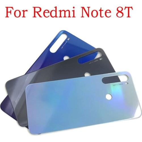 10Pcs/lot For Xiaomi Redmi Note 8T Battery Glass Back Cover Note 8t Rear Door Replacement Housing With Adhesive Glue