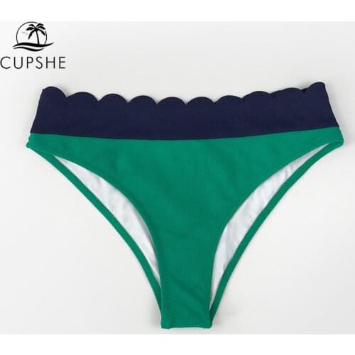 CUPSHE Green Low-waist Bikini Bottom Women Sexy Single Panties Bikini Briefs 2021 Separate Bathing Bottom Swimwear