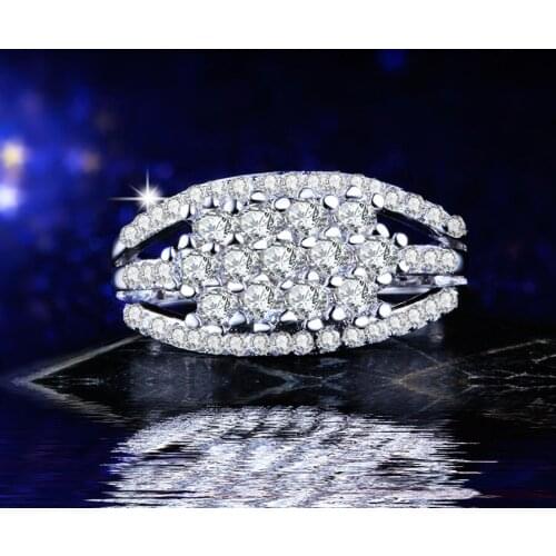 YaYI Fine Jewelry Fashion Princess Cut Claw Set White Cubic Zirconia Silver Color Engagement Wedding Party Lovers Gift Rings