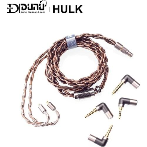 DUNU HULK Upgrade Cable for HIFI AUDIO Earphone IME Detachable MMCX 2 Pin 0.78mm/QDC Plug with 4 connectors 3.5/2.5/3.5pro/4.4mm