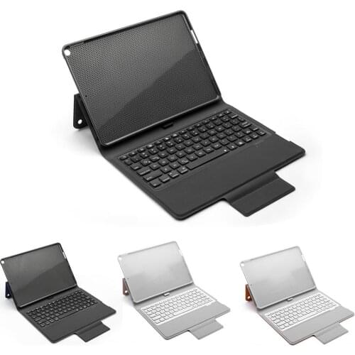 Hot Sale Tablet Keyboard Multi-function 78 Key Bluetooth Leather Case Keyboard Backlight Flip Cover Keypad for iPad 2019