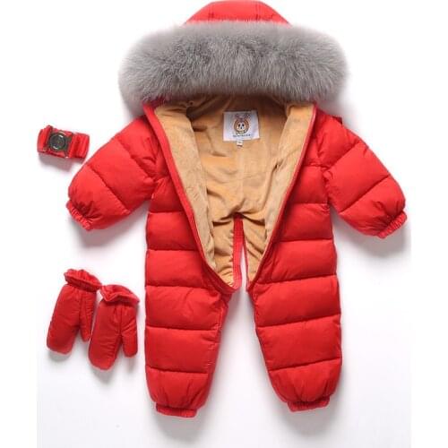 Fashionable new waterproof fabric mens and womens down jacket new baby down Jumpsuit climbing suit winter thick clothes - 30 d