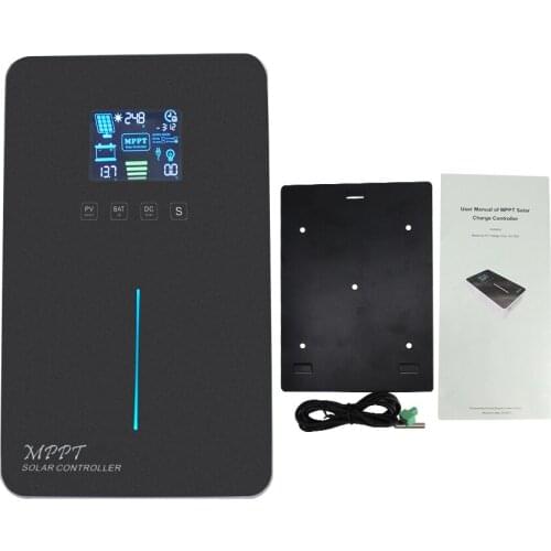 60A MPPT Charge Controller 12V 24V 36V 48V auto work 150V DC High Definition LCD display For Solar Monitor System