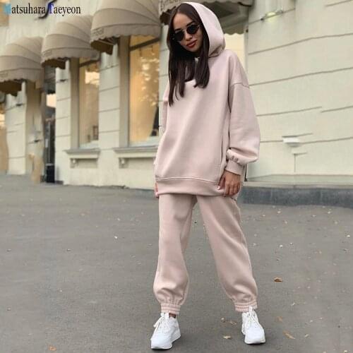 New design 2021 Women fashion sweatshirt sets Casual Spring Pockets Crop top pants suit Cotton