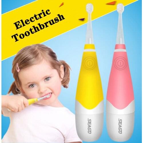 New Professional Seago Child Baby Kids Sonic Electric Toothbrush Intelligent Vibration With LED Light Smart Reminder For Baby