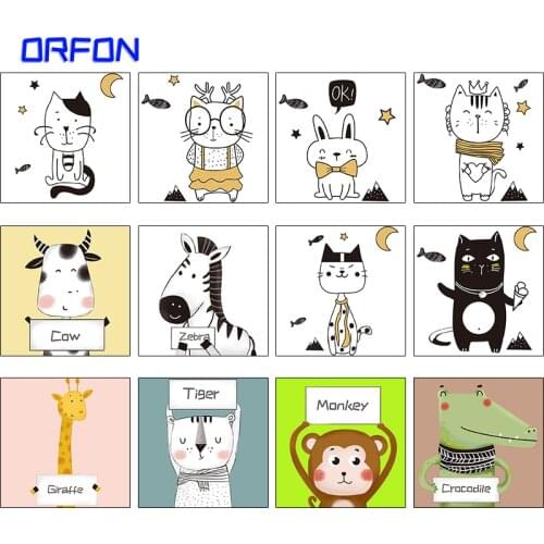 ORFON Frame Picture 20x20cm Kids Image Diy Painting By Numbers Modern Wall Art Picture By Numbers For Child Gift Home Artwork