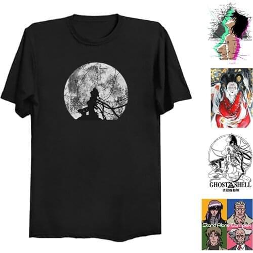 Ghost In The Shell T-Shirt CyberPunk Masamune Shirow Men T-shirt Harajuku Kawaii Tshirt Motoko Arse Men Clothing Batou Shirt