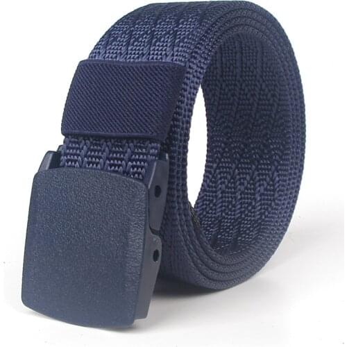 Male / female Thicken the tactical belt fashion Automatic Buckle Nylon Belts Canvas Belt Boys Students Casual Pants Waistband