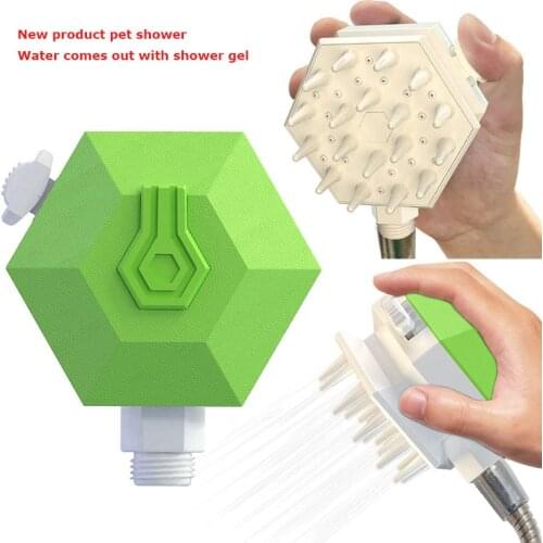 Multi-purpose Pets Shower Bath Brush Attachment Dogs Cats Combing Shower Sprayer Bathing Tool