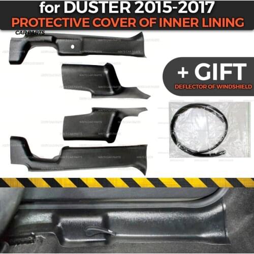 Protective covers for Renault / Dacia Duster 2015-2017 of inner lining ABS plastic trim accessories protection of carpet styling