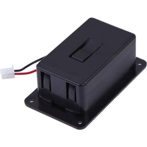 1pc 9V Battery Box Case Cover Holders For Guitar Bass Pickup Black With Wires Black Replacement Battery Holder Box