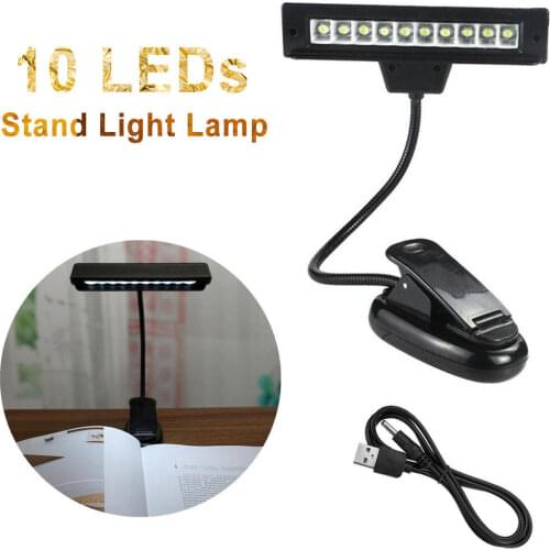 10 LED Light Camper Accessories RV Light Desk Reading Book Lamp Black Battery For Van Caravan Boat Motorhome Truck