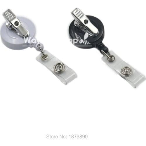 1000 PCS Reels Retractable Badge ID card Holder Alligator Clip ID Solid YOYO