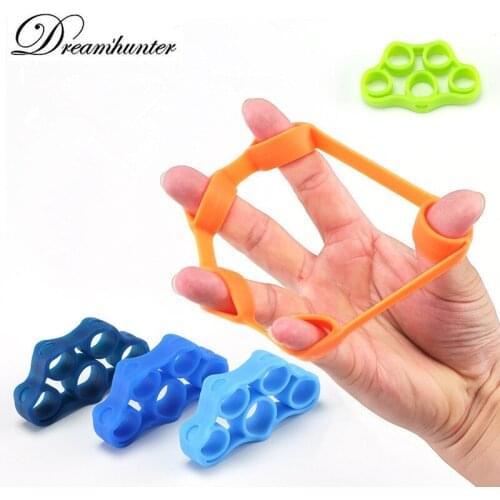 2pc Fitness Equipment Hand Finger Trainer Band Tension Tools Strength Exerciser Muscle Power Silicone Expander Training Recovery