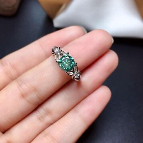 2021 new crackling green moissanite ring for women jewelry engagement ring for wedding 925 silver ring birthday gift love