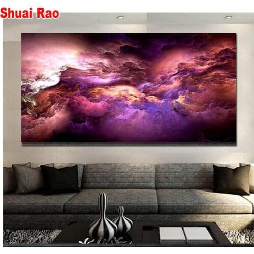 Big size Colorful Clouds diamond painting sale,5d diy diamond embroidery full square round drill 3 d diamond mosaic Abstract art
