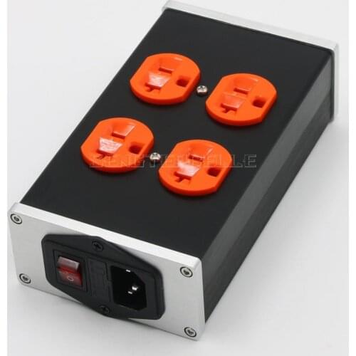 Aluminum Metal Shell HiFi Audio Power Socket US Plug American Standard version Strip AC Power Socket