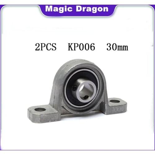 Free Shipping 2pcs KP006 30mm High quality pillow block bearing zinc alloy insert linear bearing shaft support CNC part