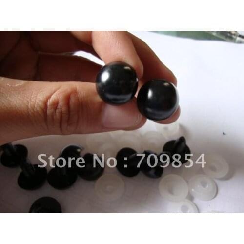 Free shipping!!! Bulk 100pcs/lot 16mm full black toy eyes with spacer toy accessories