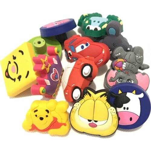 Safe Rubber Drawer Knobs Colorful Cartoon Knobs for Children Kids Dresser Cabinet Door Knobs Kitchen Cupboard Handle Decorative