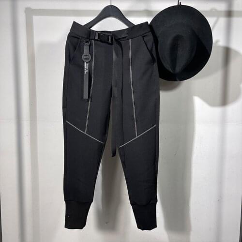 21ss Owen Seak Men Casual Harem Pants Gothic Men Clothing High Street Sweatpants Autumn Women Calf-Length Pant Loose Black Pants