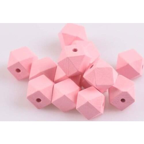 DIY Jewelry Accessories Log Beads Coloured Small Holes Octagonal Beads Hand String Bulk Beads Wood Crafts Spot Wholesale