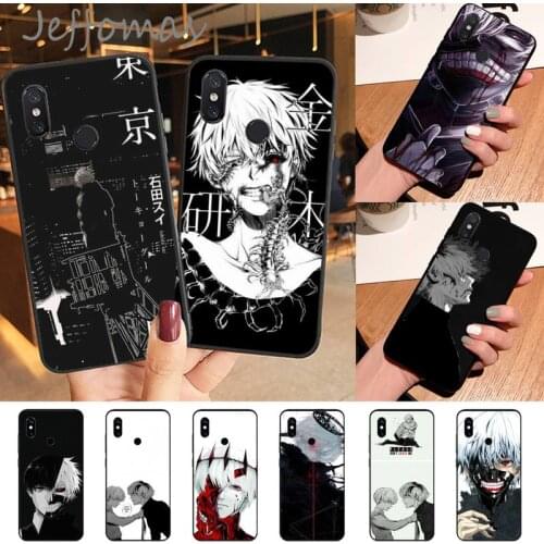 Tokyo Ghoul Trendy Anime Kaneki Ken Black Cell Phone Case For Xiaomi Redmi Note 4 4x 5 6 7 8 pro S2 PLUS 6A PRO