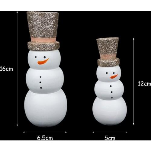 Wooden Christmas snowman decoration for home party diy decor Xmas 2019 happy new year gifts toys Christmas Ornaments free ship