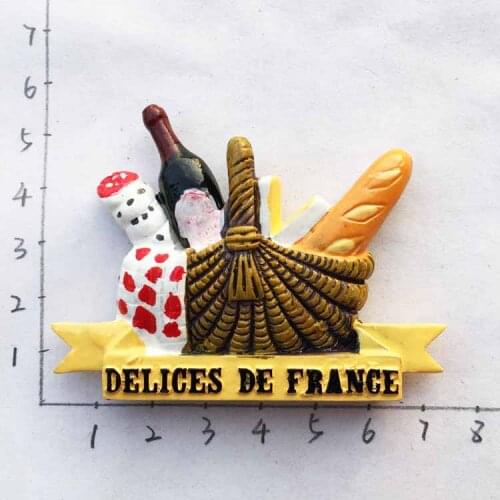 French taste tourist souvenirs local specialties three-dimensional magnetic stickers refrigerator stickers