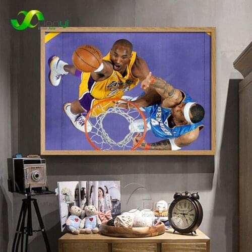 Basketball Super Star Kobe Bryant Canvas Art Poster And Prints Wall Painting Home Decor Cuadros Wall Picture For Living Room