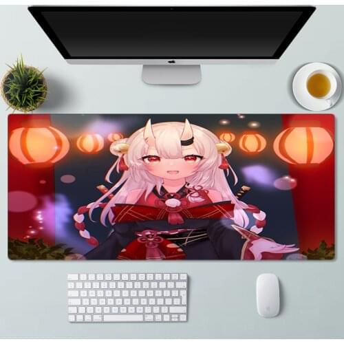 Hololive Mouse Pad Kawaii Accessories Gaming Mousepad Cute Gamer Girl Gamers Anime Keyboard Pc Pad 900x400 Mat Mouse Mat Large