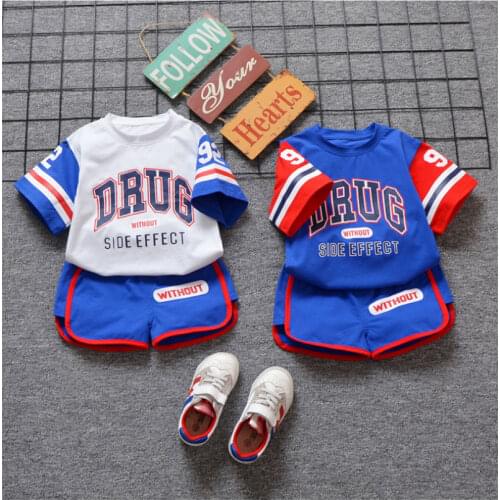 Boys Set clothes vest T-shirt sets girls short sleeve baby children summer clothes shorts T-shirt for kids