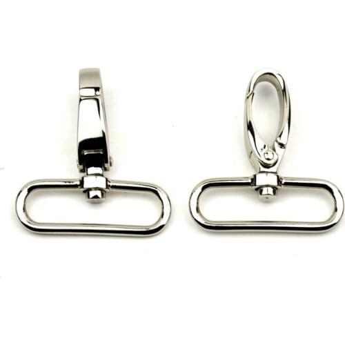 6pc Metal Snap Hook Swivel Eye Trigger Clip Clasp For Leather Craft Bag Strap Belt Webbing