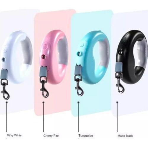 Fashion Automatic Retractable Dog Leash with LED Flashlight Pet Traction Rope for Small Medium Big Breed Dogs Pet Supplies