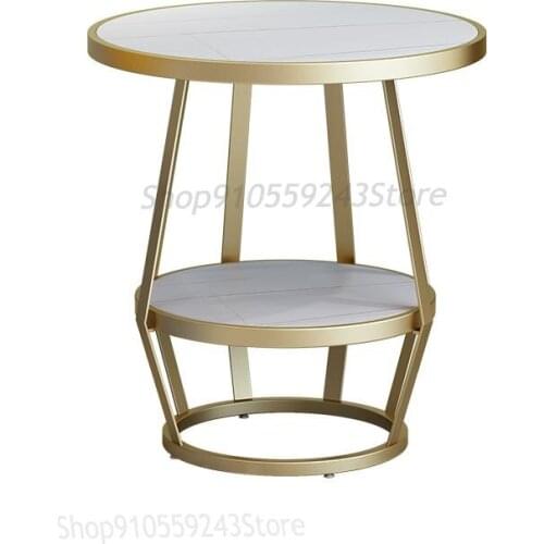 Marble Side Table Living Room Sofa Side Table Balcony Small Round Table Bedside Cabinet Creative Nordic Small Coffee Table Light